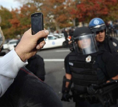 Phone video recording police